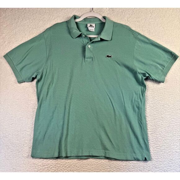 Lacoste Polo Shirt Mens‎ Extra Large Aqua Classic Fit Lightweight Preppy - Picture 1 of 6